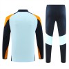 Real Madrid Trænings Sweatshirt Dragt 2024-25 Blå Kvart-Zip